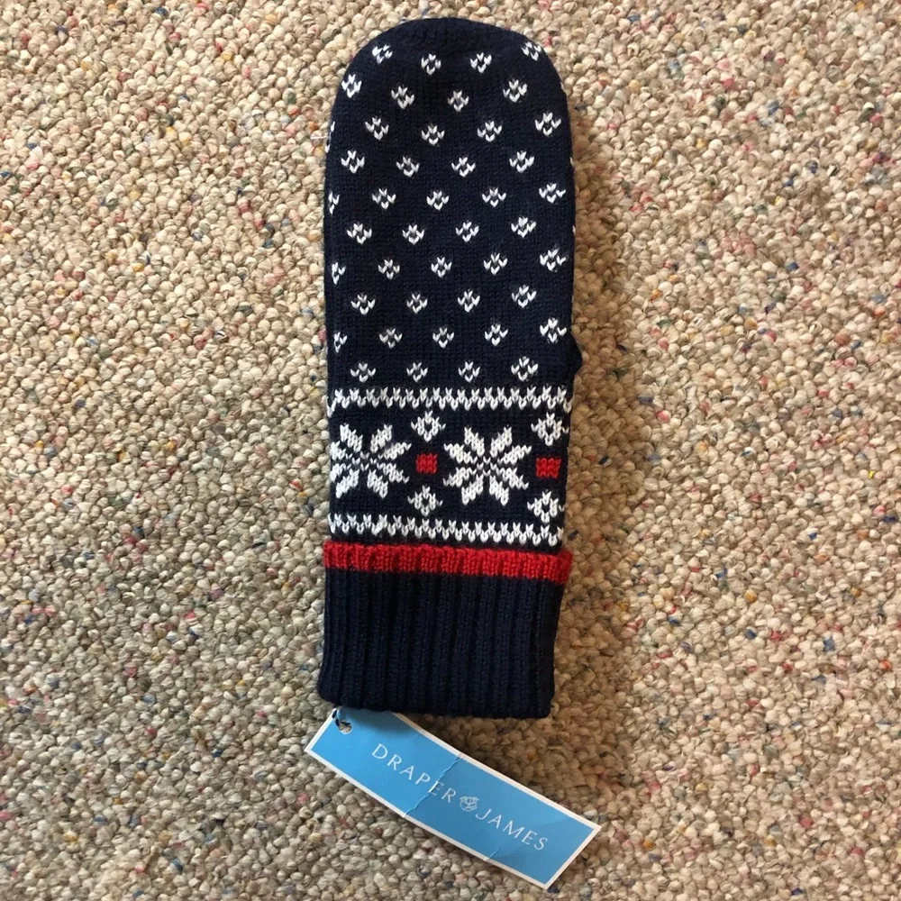 🆕 Draper James Fair Isle Mittens Nassau Navy